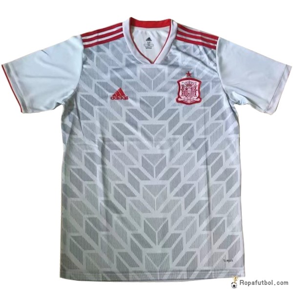 Tailandia Camiseta Espana Replica Segunda Ropa 2018 Blanco